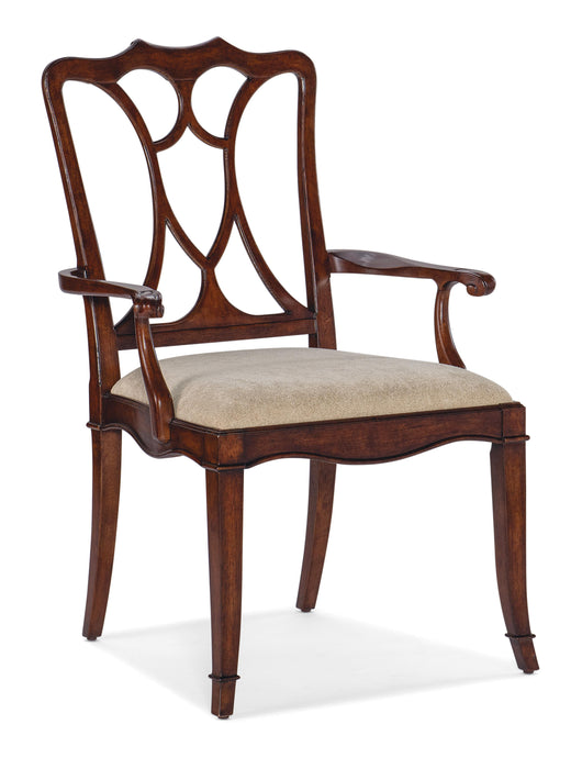 Charleston Upholstered Seat Arm Chair-2 per carton/price ea - 6750-75300-85