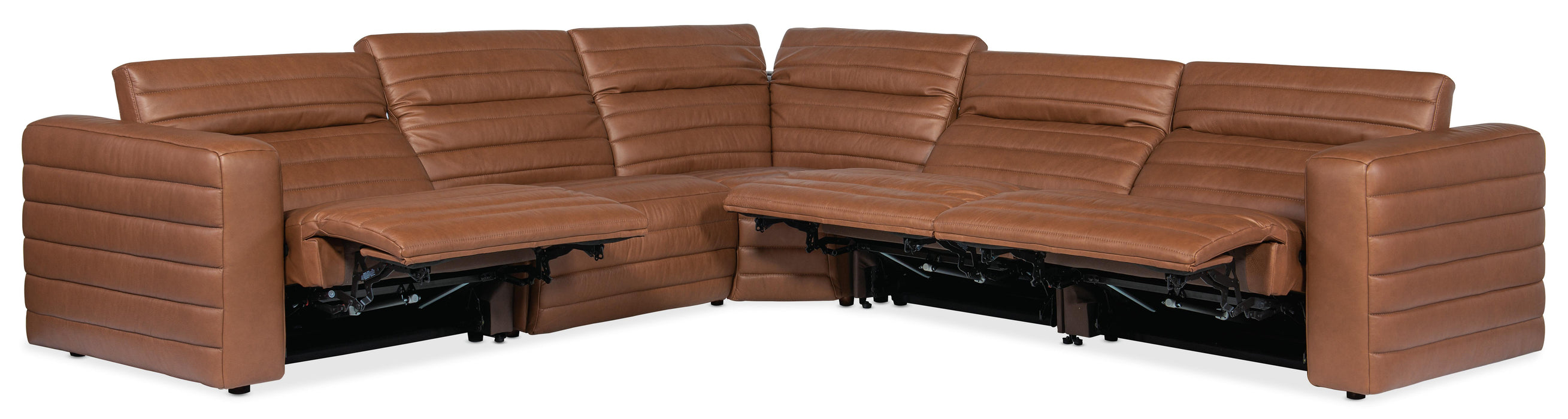 Chatelain 5-Piece Power Headrest Sectional with 2 Power Recliners - SS454-G5PS-088