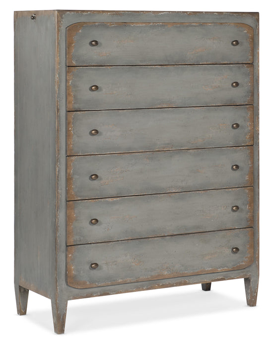 Ciao Bella Six-Drawer Chest- Speckled Gray