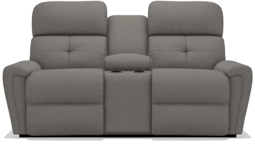 La-Z-Boy Douglas Flannel Power Reclining Loveseat with Headrest and Console image
