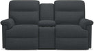 La-Z-Boy Jay PowerRecline La-Z-Time Denim Reclining Loveseat and Console image