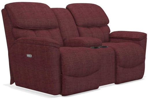 La-Z-Boy Kipling Cherry La-Z-Time Power Reclining Loveseat With Console image