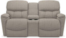 La-Z-Boy Kipling Pewter La-Z-Time Power-Reclineï¿½ Reclining Loveseat With Power Headrest and Console image