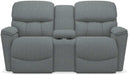 La-Z-Boy Kipling Stonewash La-Z-Time Power-Reclineï¿½ Reclining Loveseat With Power Headrest and Console image